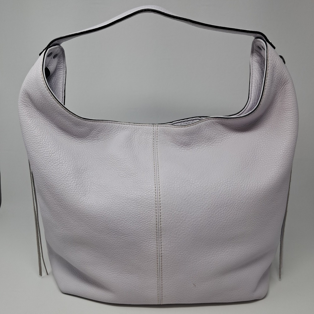 Rebecca Minkoff Large Hobo Feed Bag purse Light Purple Lavender Pebbled Leather